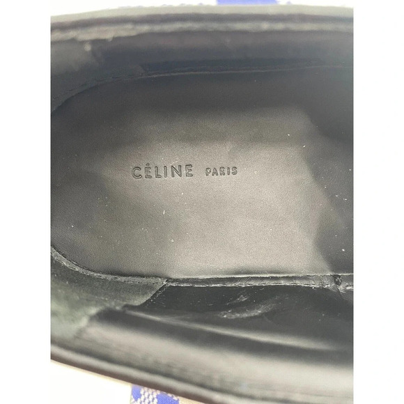 Celine Paris Womens Size EU 40 Slip On Blue Plaid Print Canvas Sneakers Shoes - Picture 15 of 16